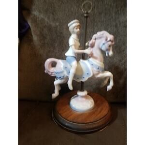 1990 Meico Inc Paul Sebastian Boy Carousel Horse Porcelain Figure